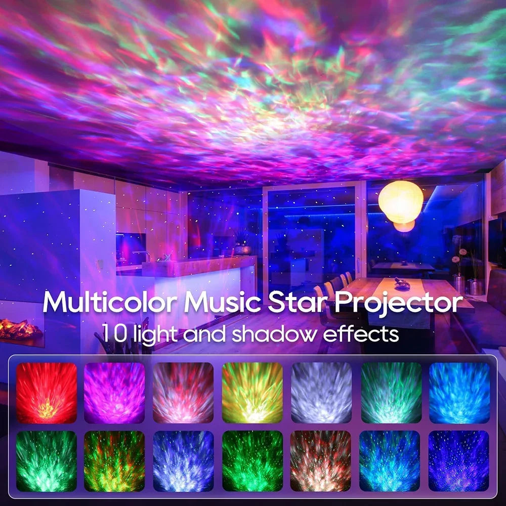Galaxy Aurora Projector-Star & Ocean Wave Night Light