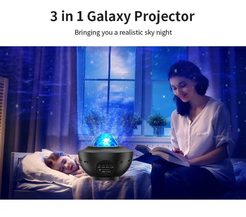 Galaxy Aurora Projector-Star & Ocean Wave Night Light