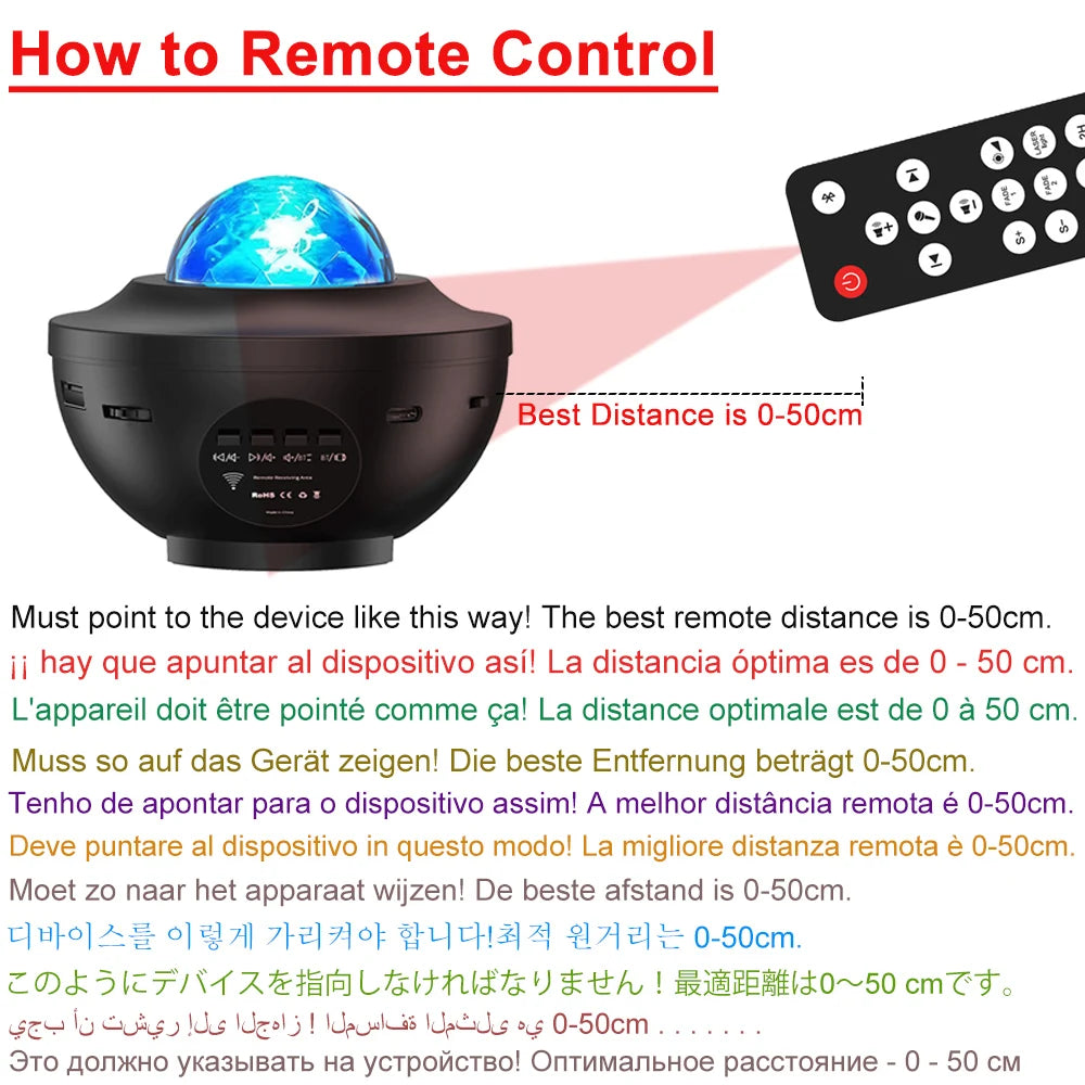 Galaxy Aurora Projector-Star & Ocean Wave Night Light