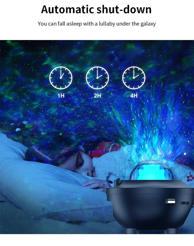 Galaxy Aurora Projector-Star & Ocean Wave Night Light