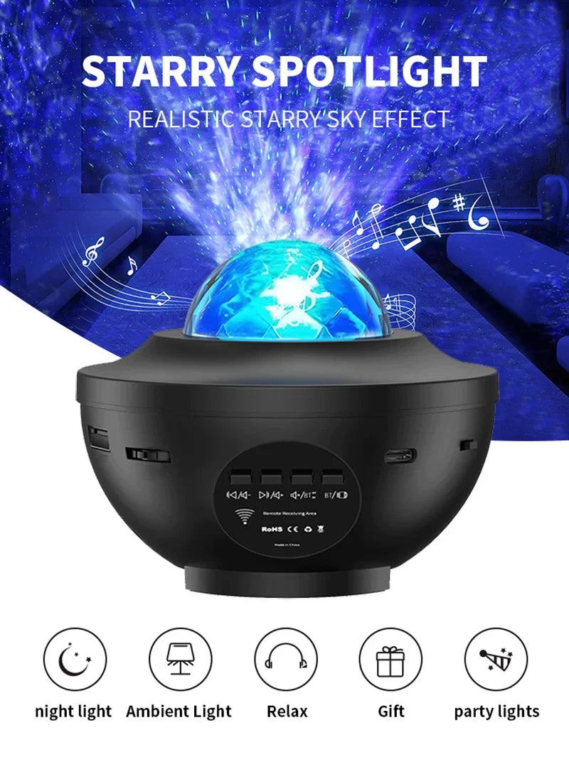 Galaxy Aurora Projector-Star & Ocean Wave Night Light