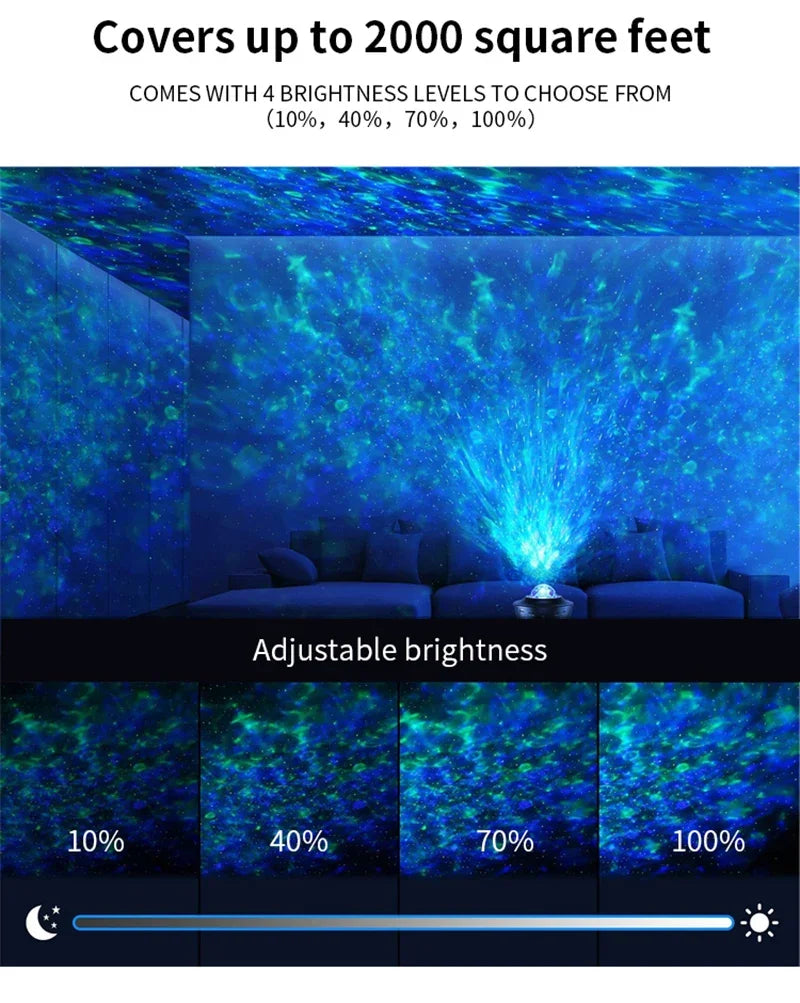 Galaxy Aurora Projector-Star & Ocean Wave Night Light