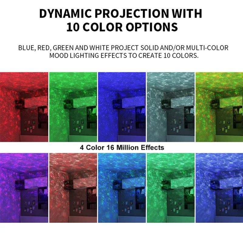Galaxy Aurora Projector-Star & Ocean Wave Night Light