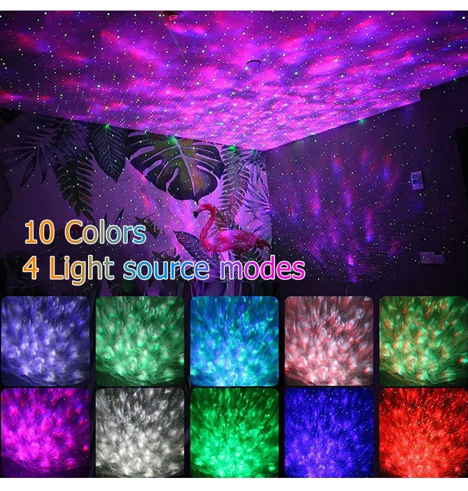Galaxy Aurora Projector-Star & Ocean Wave Night Light