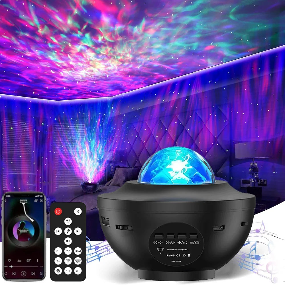 Galaxy Aurora Projector-Star & Ocean Wave Night Light