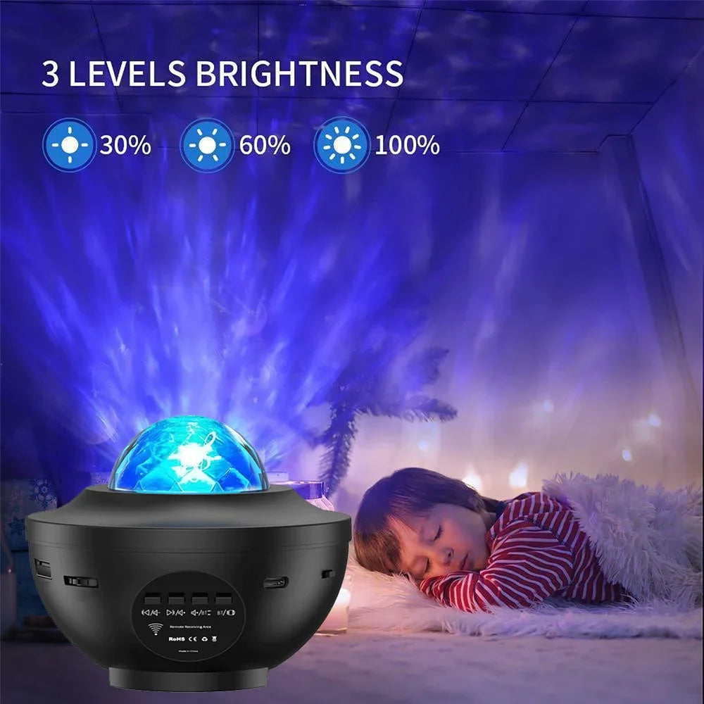 Galaxy Aurora Projector-Star & Ocean Wave Night Light