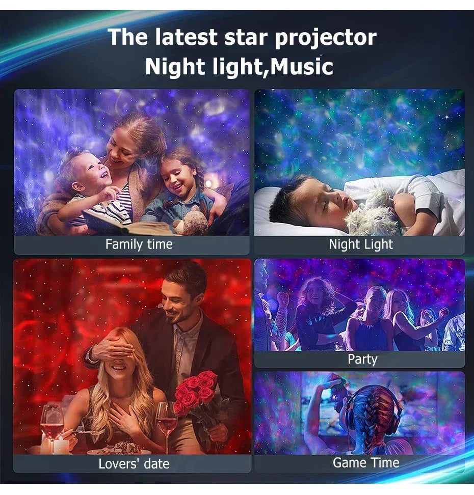 Galaxy Aurora Projector-Star & Ocean Wave Night Light